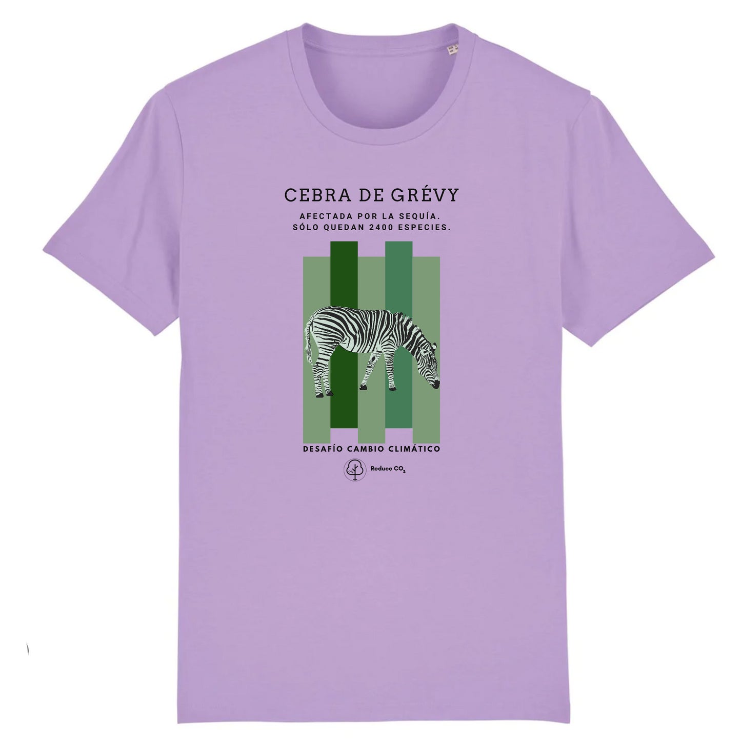 Camiseta Unisex 100% algodón orgánico - Cebra green